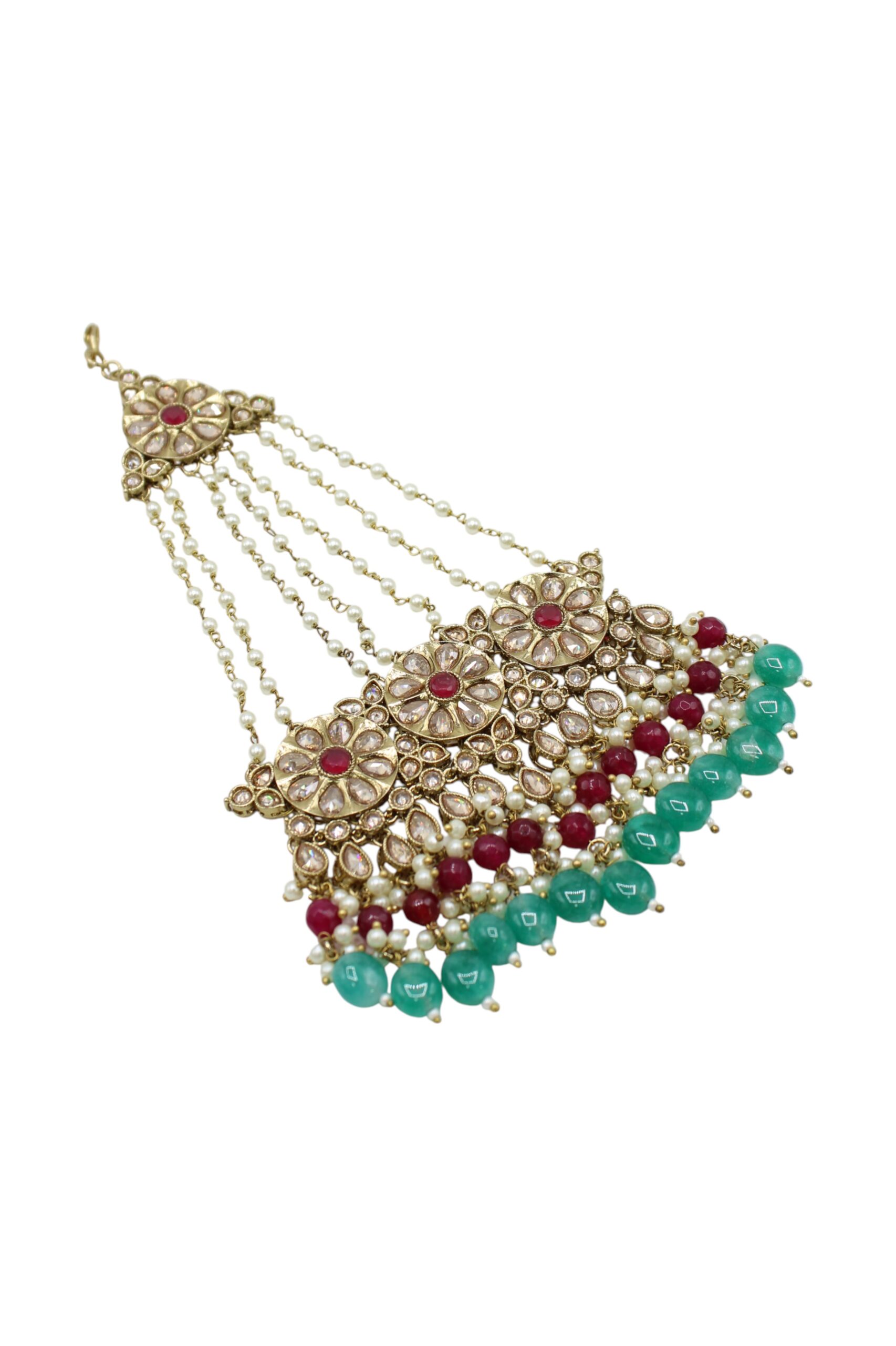 Elegant Traditional Indian Jewelry with Gemstone Accents