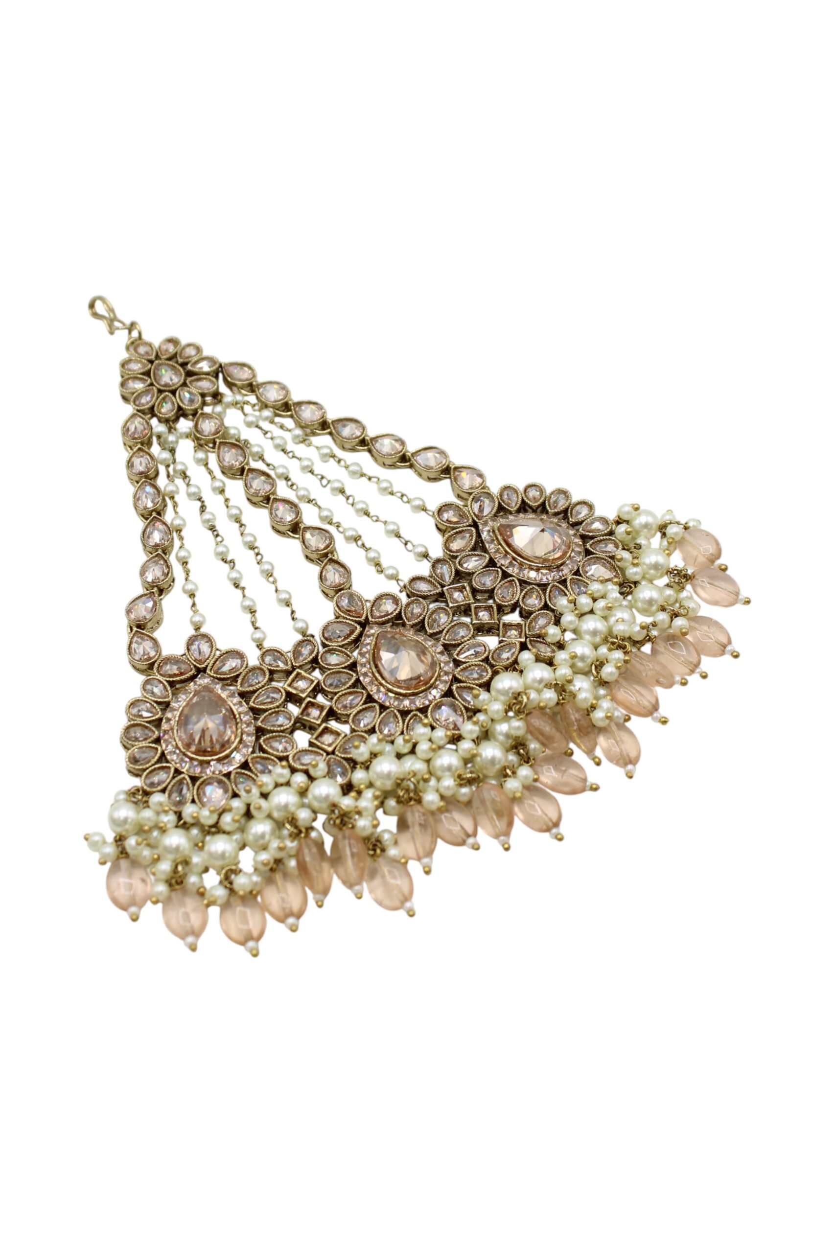 Elegant Vintage-Inspired Pearl and Gemstone Jewelry Piece